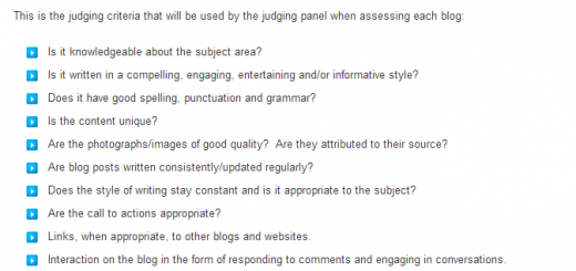 Judging-criteria