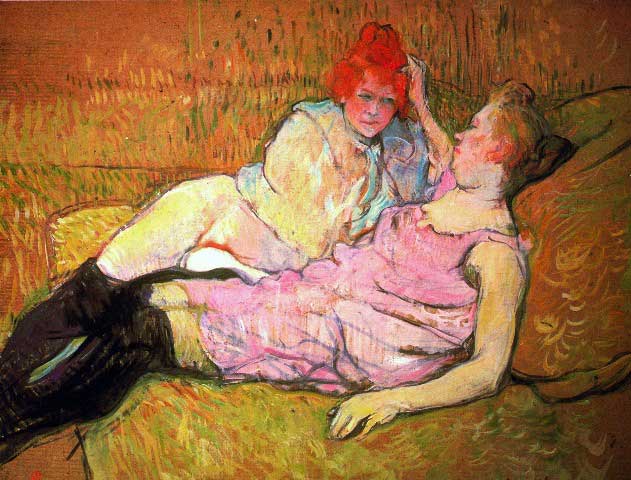 The Sofa by Toulouse-Lautrec